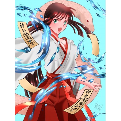 白蛇と巫女