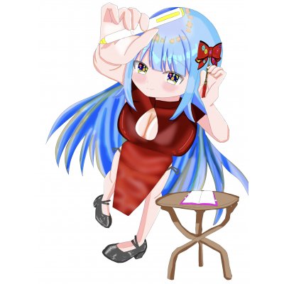 お絵描き大好き中華女子