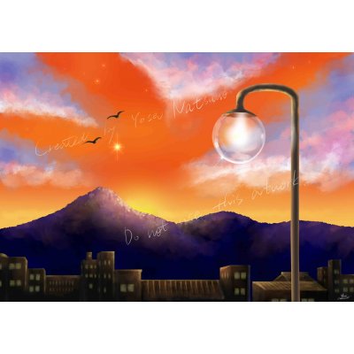 風景画【夕暮れ】