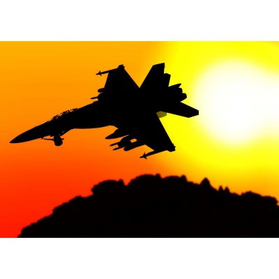 オレンジ色の空を駆ける